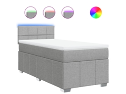 Box Spring Bed, Box Spring Beds Vidaxl Cinzeto Tecido (100 X 200 Cm)