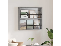 Vidaxl Estante De Revistas Com Prateleira Cinza Sonoma 80 X 12 X 70 Cm