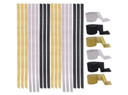 Fitas de Papel Crepe Nova LINE, 6 Rolos, Decoração de Fundo, Dourado, Preto, Prata
