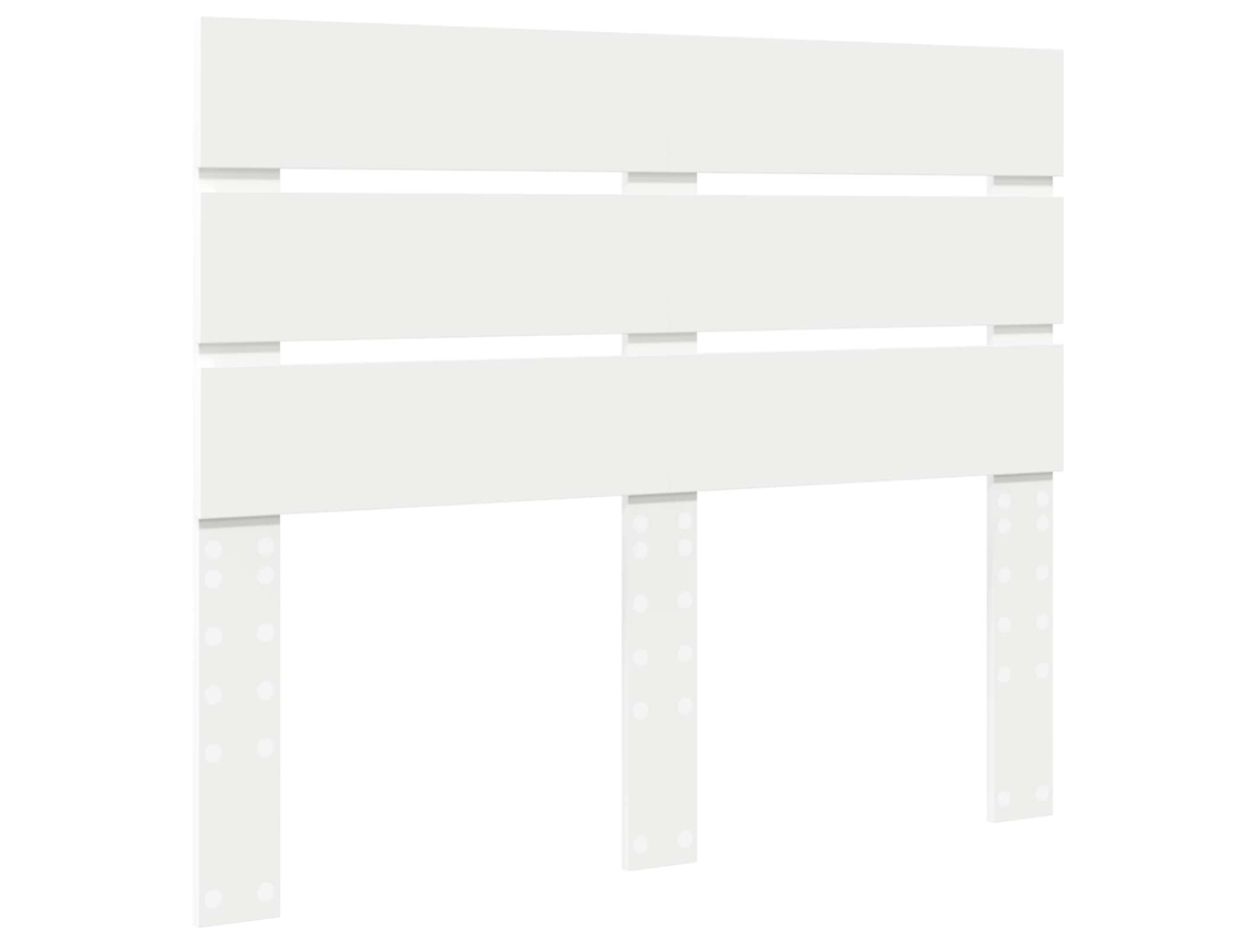 Cabeceira Branco com Cabeceira Madeira Processada 120 cm MAISON EXCLUSIVE