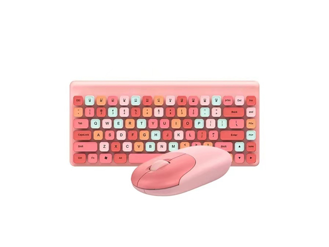 Combo De Teclado E Mouse Para Jogos Sem Fio 2.4g 1200dpi Ergonômico Com 86 Teclas Para Windows