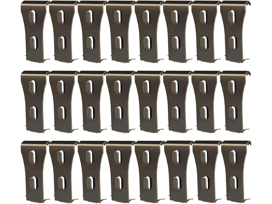 Conjunto De 24 Clips Para Parede Tijolos, Ganchos Aço Fixação Suportes