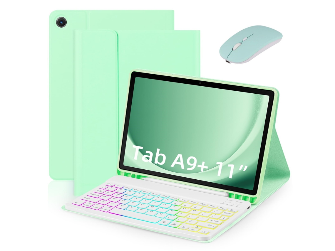 Capa de Teclado Bluetooth para Samsung Tab S9 11 polegadas X710/716b/718u Teclado RGB retroiluminado com Rato XIAOMOYU