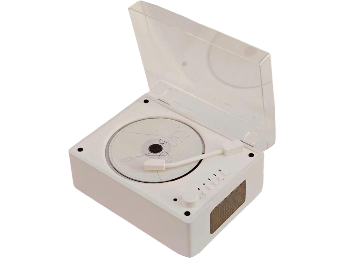 Leitor De Cd Portátil Em Abs Com Bluetooth, Bateria De Lítio Integrada E Conectividade Bluetooth Para Audição Sem Fio