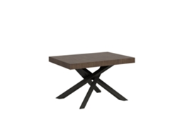 Mesa Extensível 140/400x90 Cm Volantis Nogueira Pés Antracite Itamoby