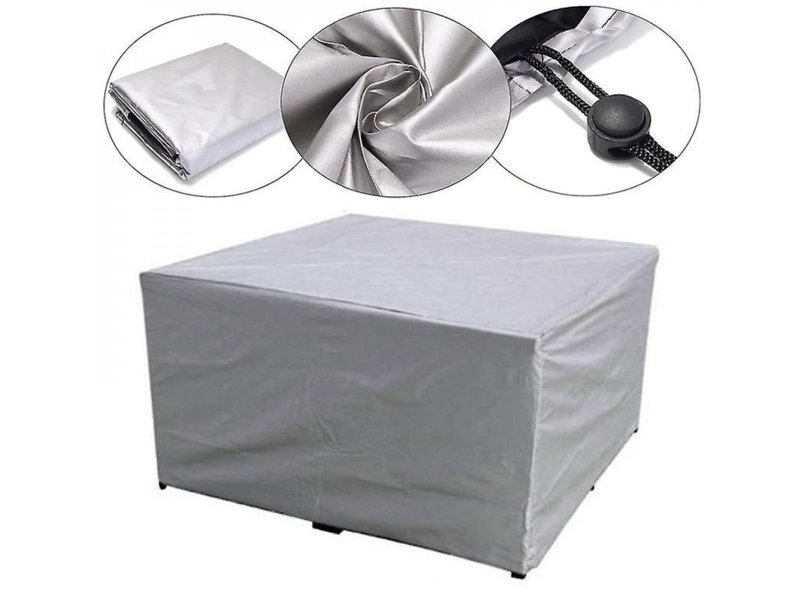Fundas Impermeables para Muebles de Exterior, 75 Tallas, PVC, Plata y Negra 90x90x90cm S/MARCA