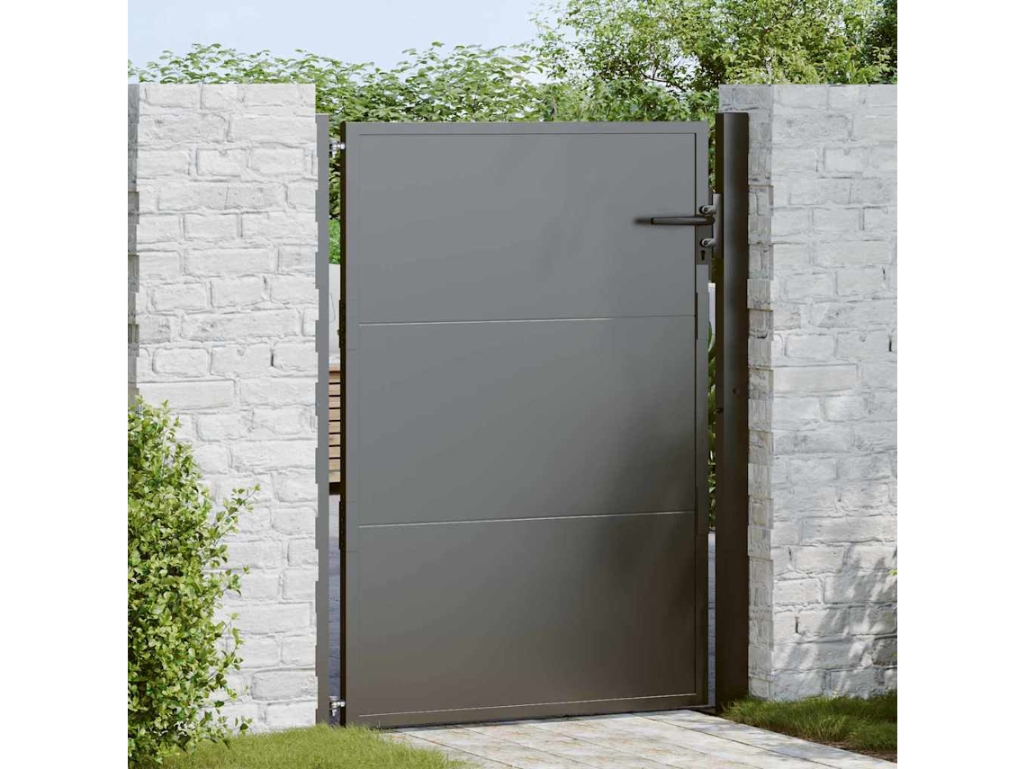 Vidaxl Portão De Jardim 110 X 130 Cm Aço Revestido A Pó Trancável