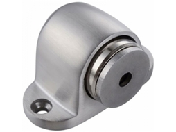Batente Magnético De Porta Para Instalação No Chão, Em Metal Escovado. Aquaforge