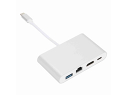 Adaptador Type c Hdmi 4k LAXISCREED com Rj45 Usb 3.0