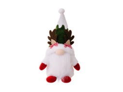 Laxiscreed Rena De Natal Com Chifres, Laço E Chapéu Festivo Para Decoração Natalícia