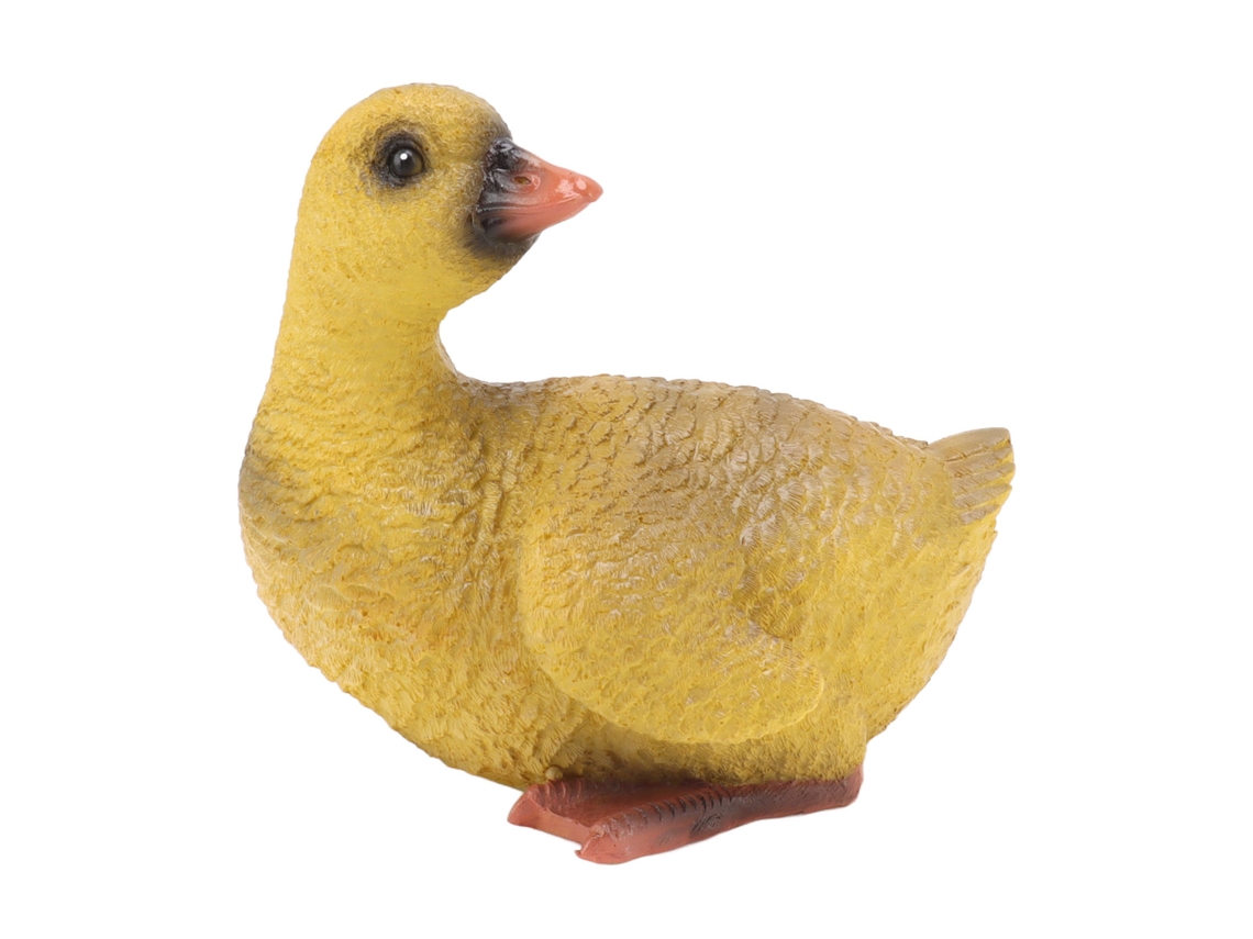 Adorno de Pato em Resina Resistente ao Clima Estátua Cute para Jardim Quintal Lagoa Cinza S/MARCA