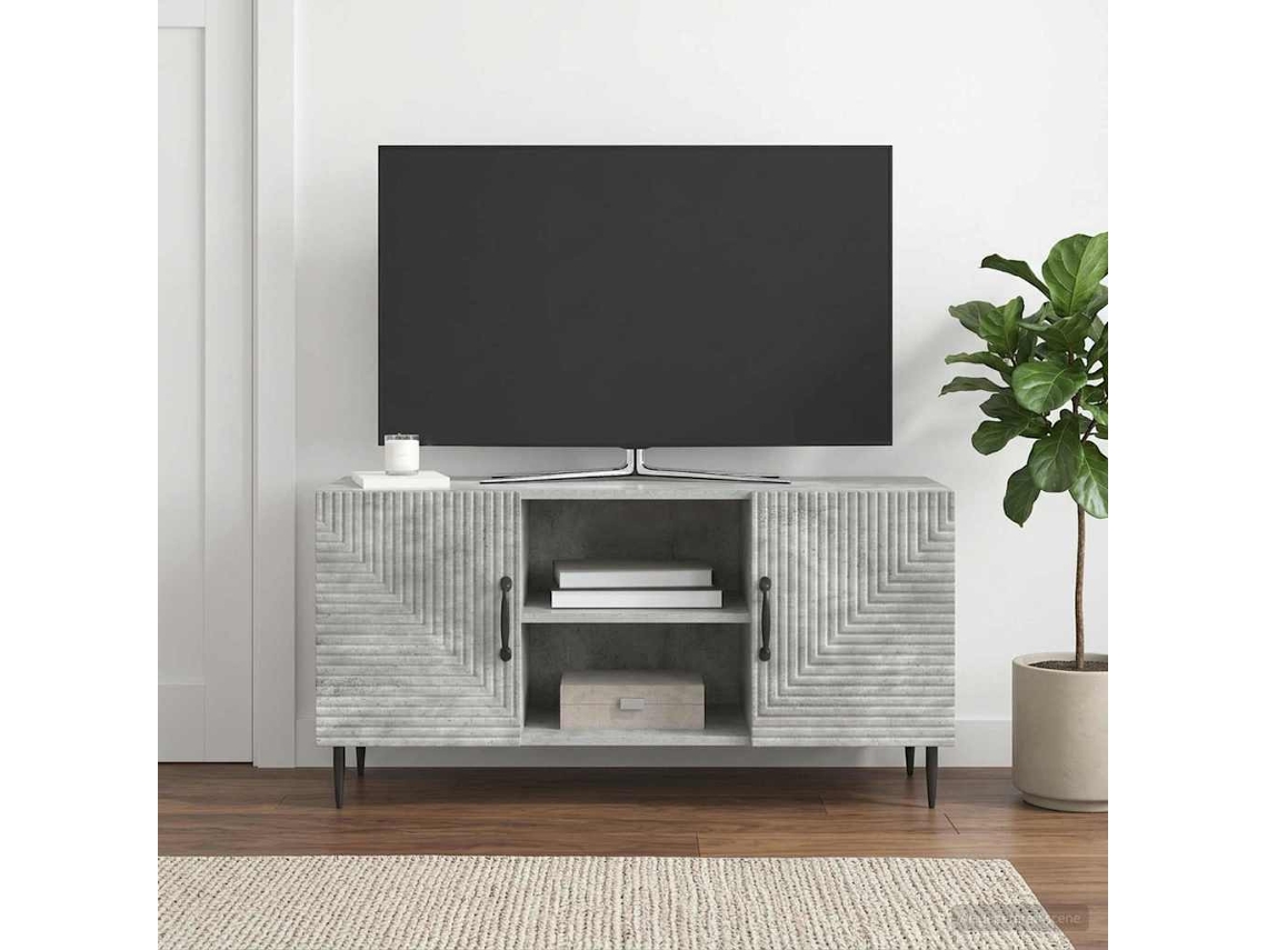 Vidaxl Gabinete para Tv Cinzento Cimento 102 X 34,5 X 50 Cm
