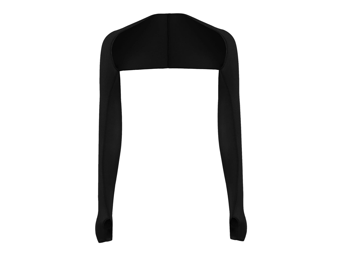 Manta de Braços Mali com proteção solar UV, material de seda, para ciclismo, feminino, tamanho único, preto | S/MARCA