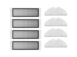 Peças de Reposição para Aspirador Robô: Filtro Hepa e Esfregão os Modelos S5, S502, 00, 02, S5 Max, S6, S6 Maxv, S6 Pure, E4 e E5 BRILVIBERA