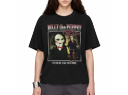 Rockinstone Saw Movie Two Image Square Black Adult T-shirt Size:m