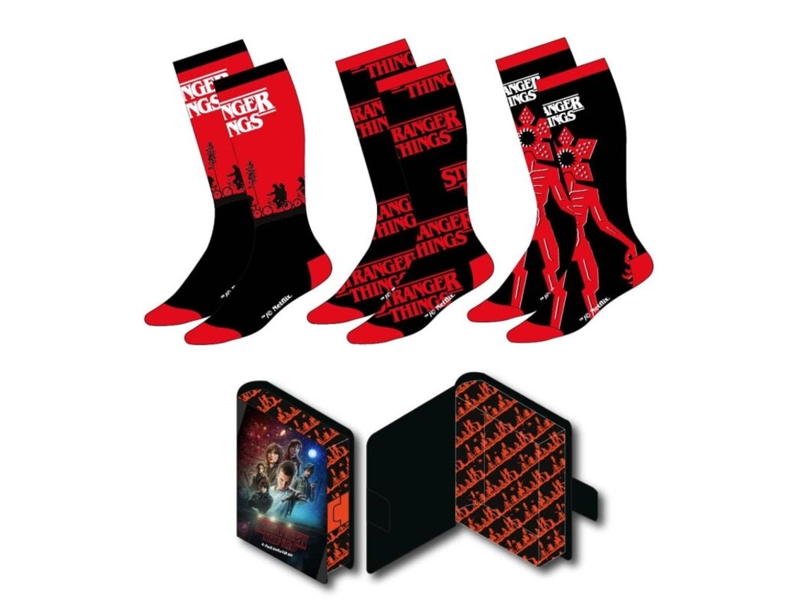 Pack Meias 3 Peças Stranger Things Tamanho 38/45