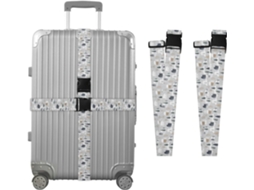 Conjunto De 2 Cintas Bagagem Com Estampa Urso Polar Inverno Para Malas, Cintas De Viagem, Acessórios De Cinto, Conector