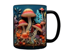 Caneca De Cogumelos Mágicos 2024 Cerâmica Para Café E Chá Com Em 3d Aquaforge (fmy)
