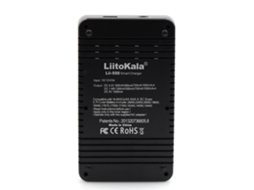 Carregador Liitokala Lii 500, 4 Slots, Baterias Li-ion 3.7V/ NiMH 1.2V, LCD, Proteções