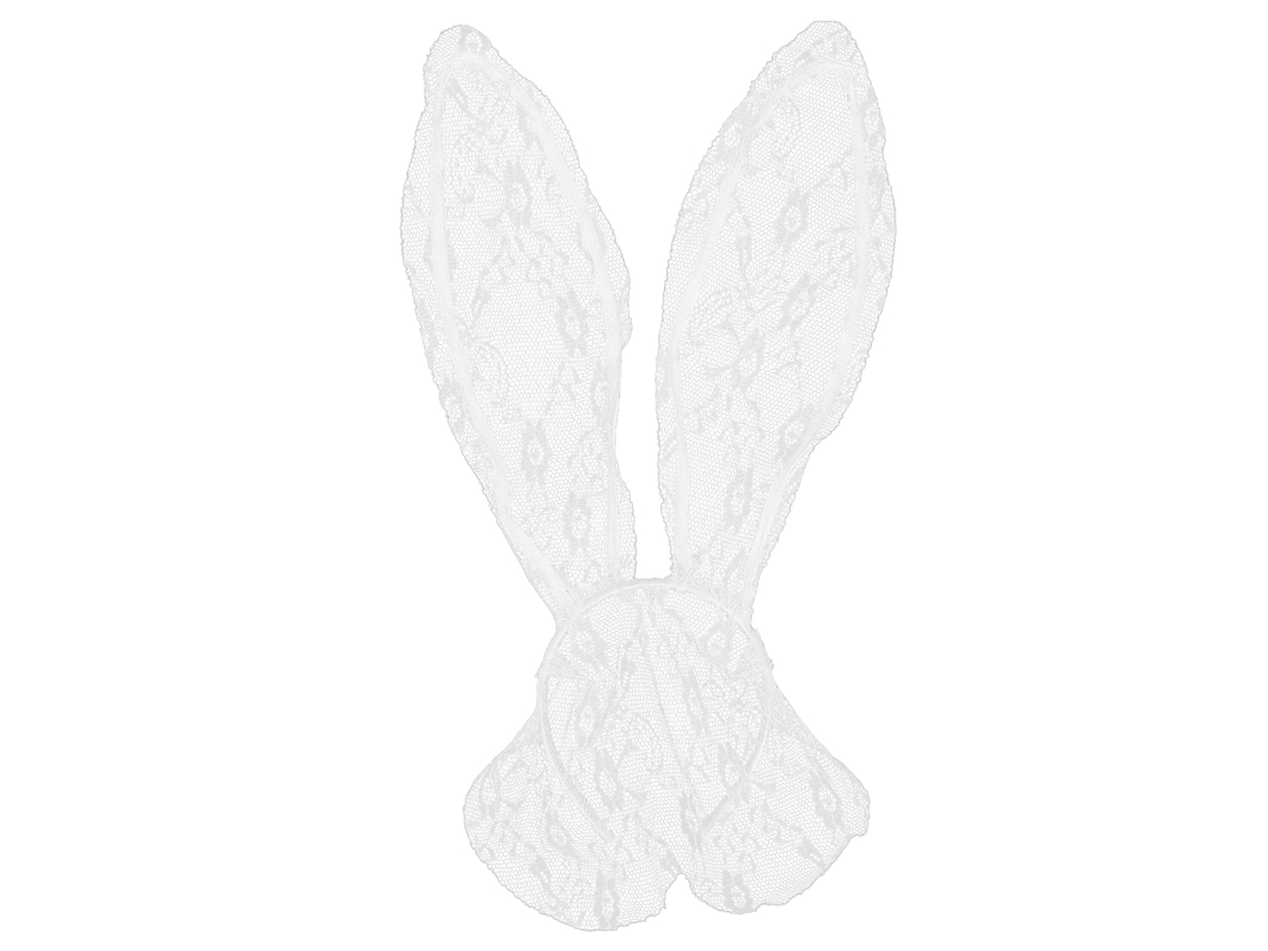 2026 diadema com Orelhas de Coelho para Mulher Acessório de Disfarce para Festa Cosplay e Vida Diária Branco