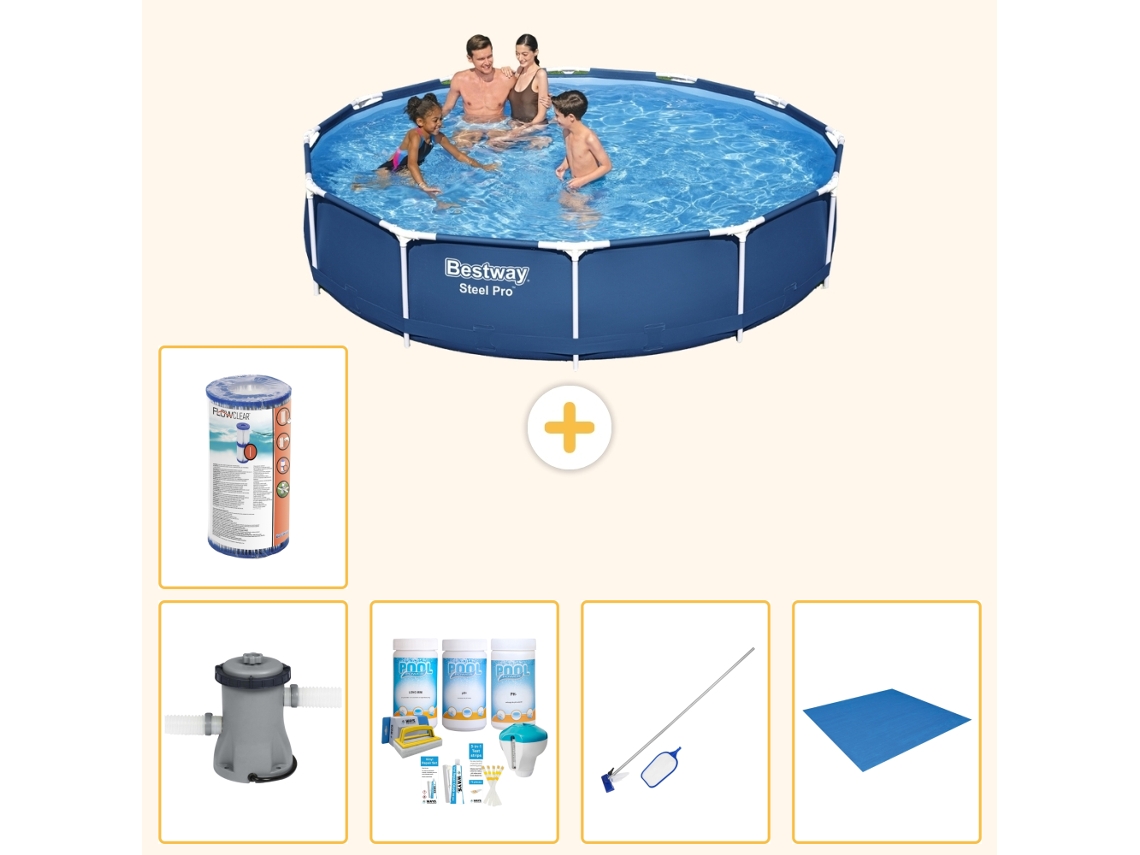 Bestway Piscina Bestway Steel Pro Redonda - 366x76 Cm - 6-peças S22104