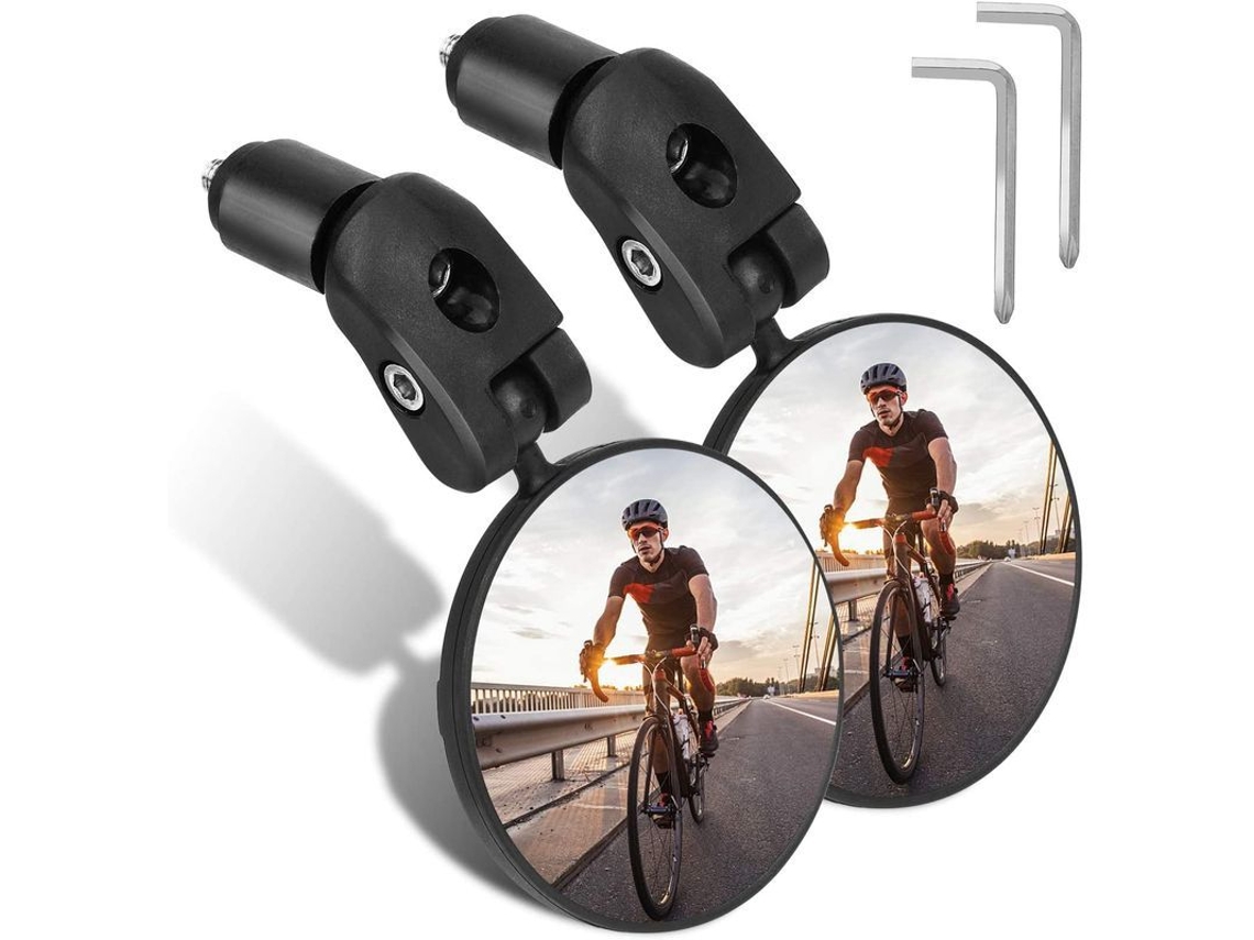 Espelhos de Bicicleta, Espelho Convexo Ajustável 360° em Hd para Mountain Bike, Road Bike e Moto (2 Peças)