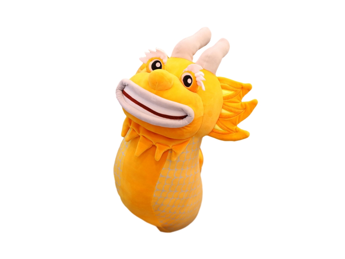 Laxiscreed Peluche Dragão Chinês Amarelo 50cm - Mascote Do Ano Novo Do Dragão Para Casal