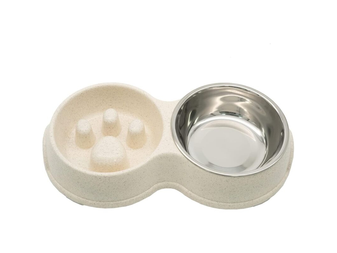 Tigela Dupla de Aço Inoxidável para Ração de Animais de Estimação AQUAFORGE
