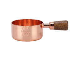 Panela De Molho Em Aço Inoxidável Ouro Rosa Com Alça Madeira, 1/4 Xícara, Para Cozinhar