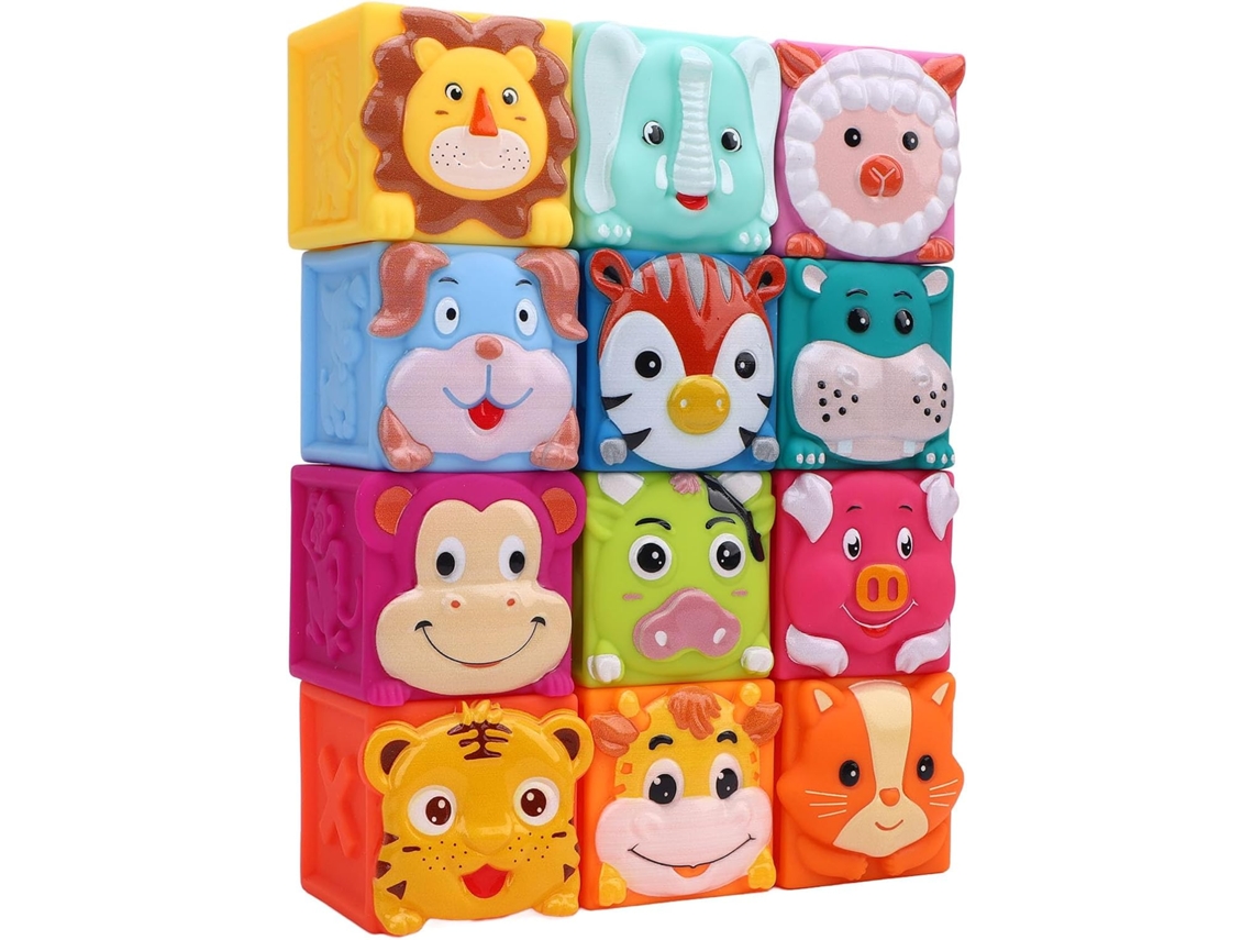Blocos De Montar Para Bebês, Brinquedos Macios Empilhar, Educativos
