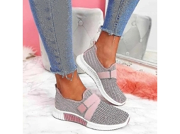 Zapatos slip on MARCA com sola ortopédica e plataforma 36 rosa