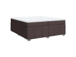 Box Spring Bed, Box Spring Beds Vidaxl Marrom Tecido (200 X 200 Cm)