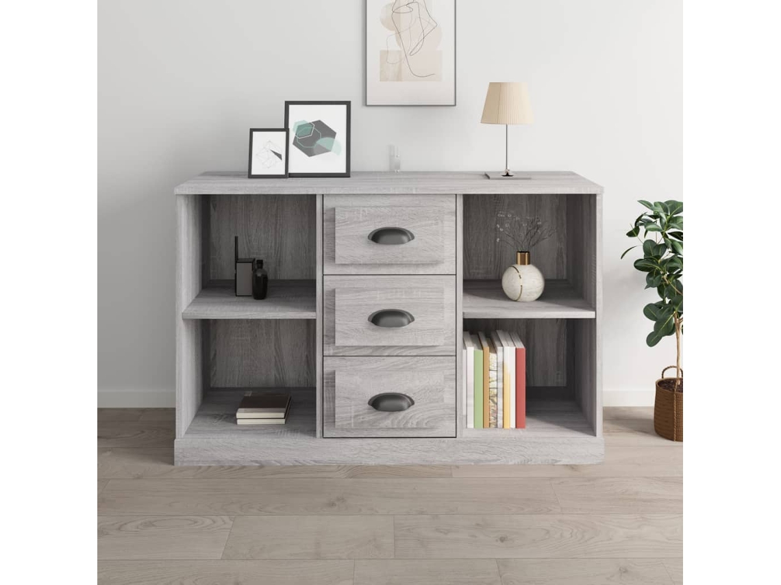 Vidaxl Aparador 104,5x35,5x67,5cm Derivados De Madeira Cinzento Sonoma