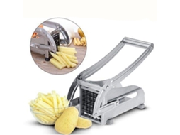 Cortador De Batatas Fritas Em Aço Inoxidável, Prensa Para Batatas Com 1 Lâmina De Corte, Cortador De Frutas, Legumes E Queijo(pode Ser Lavado Na Lava