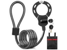 Slot De E-scooter 15 Mm Dik - Cadeia De Segurança Com Cabo - Proteção Contra Furto 120 Cm - Cadeado De Alta Resistência - 3 Chaves - Bolsa Prática Par