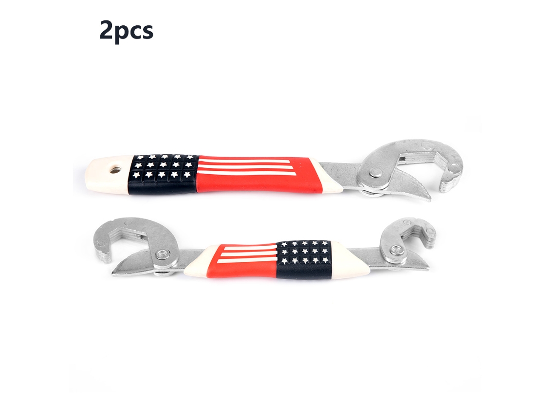 Conjunto de 2 Chaves de gancho duplo universal ajustável | S/MARCA