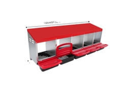 Caixa De Ninho Para Galinhas, Design De 5 Compartimentos, Construção Resistente Às Intempéries, Vermelho