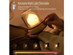Luz Noturna De Querosene Fofa Luz Aconchegante Luz Noturna Recarregável Lâmpada De Chuveiro Decoração Adorável Luzes Noturnas Para Yizhood