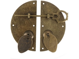Dobradiças Antigas Decorativas Em Bronze, De Madeira Para Caixas,