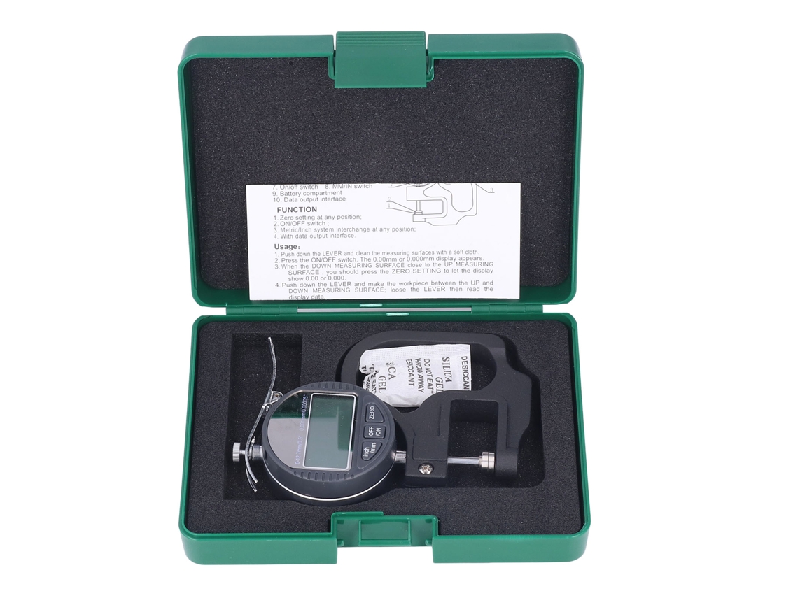 Medidor De Espessura Digital Lcd Micrômetro Preciso Para Papel Filme 0‑12.7mm Ferramenta De Medição