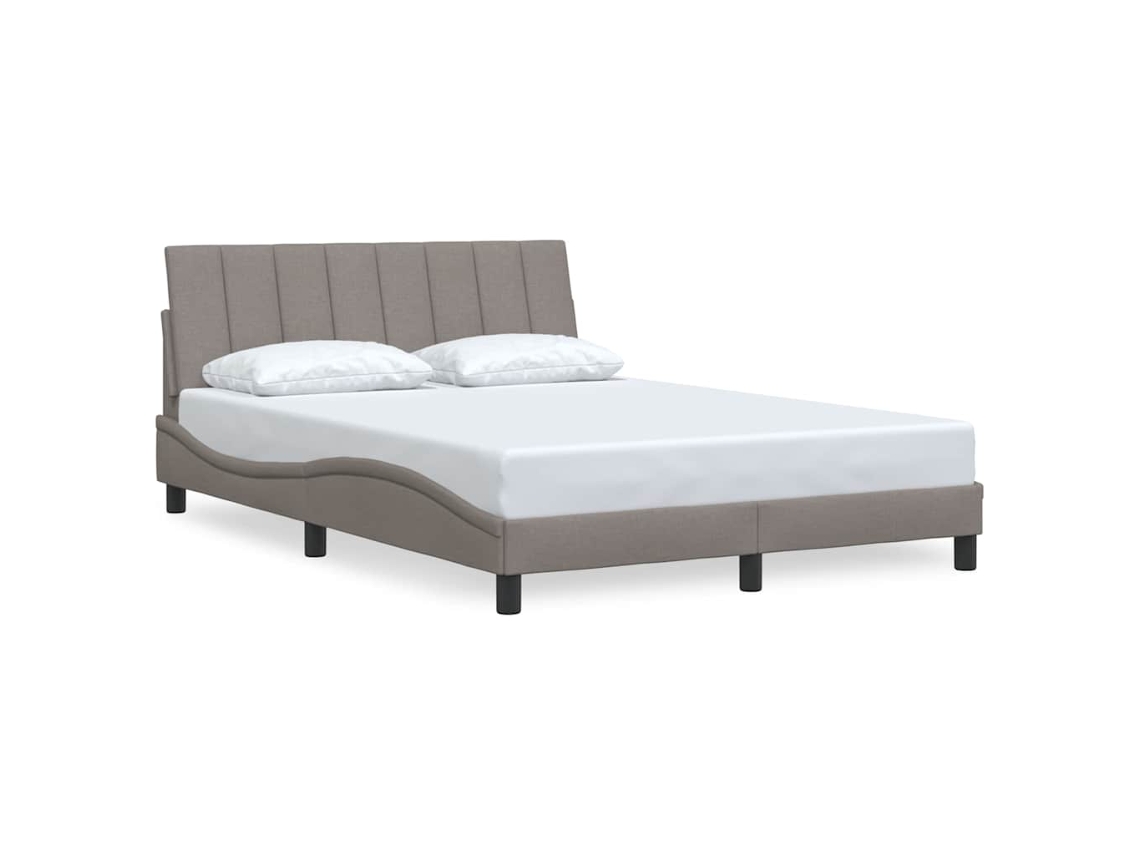 Maison Exclusive - Estrutura De Cama Sem Colchão Hanko 140x190 Cm Tecido Castanho-acinzentado