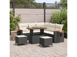 Vidaxl Conjunto De Sofá De Jardim 9 Unid. 8-número De Lugares