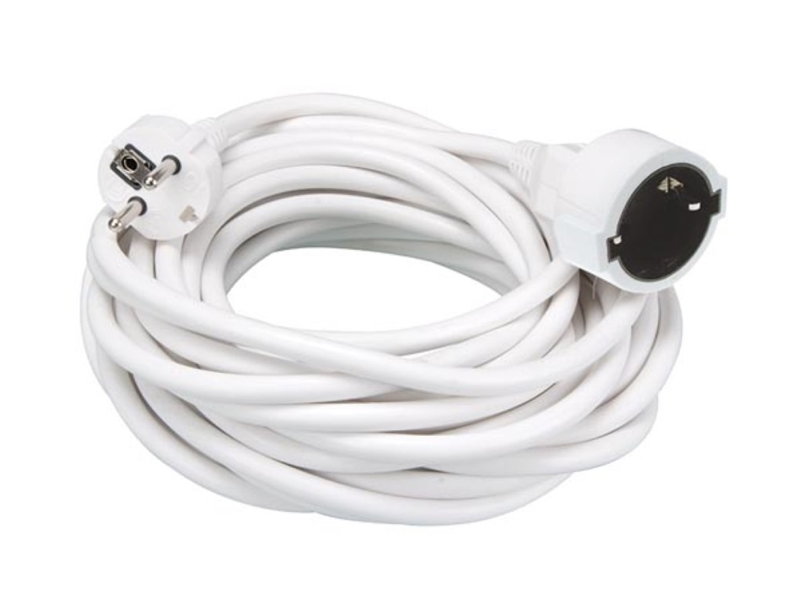 Cabo de Extensão 10 M Branco 3G1.5 Schuko VELLEMAN