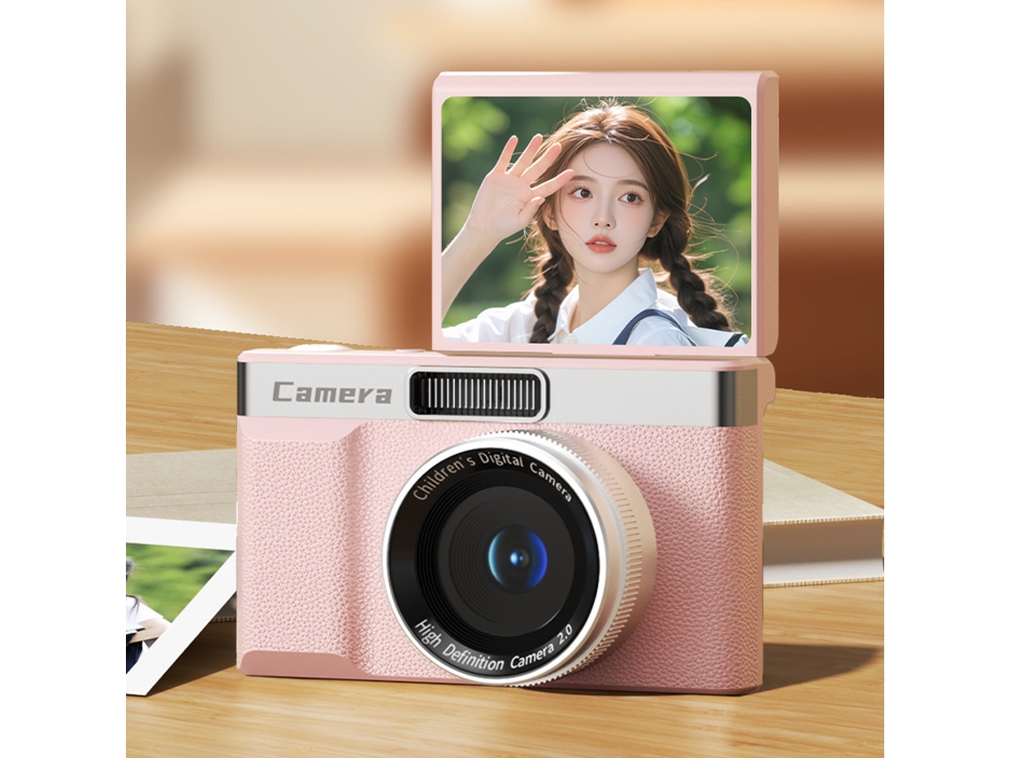 Câmera Digital de Alta Definição, Rosa Memória de 64 Gb + Leitor de Cartão + 2 Adaptadores Android YUNZII