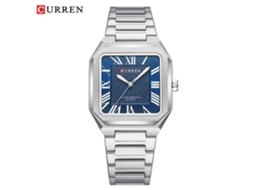 Relógio Masculino Quadrado MDUG, minimalista, pulseira de aço, grande, casual