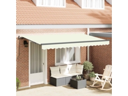 Vidaxl Toldo Retrátil Creme 350 X 200 Cm Tecido