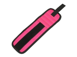 Pulsera Magnética Multifuncional Para Herramientas Com 2 Ímanes Bolsa Porta-herramientas Cinturón Kit (rosa)