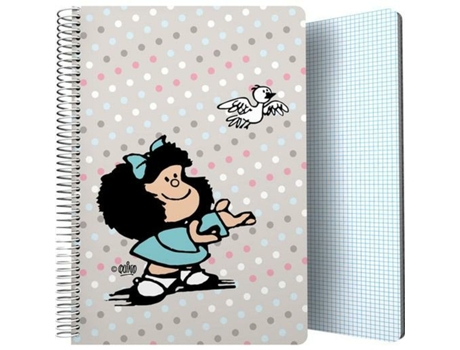 Caderno Mafalda Bird Multicolor Din A4 80 Folhas
