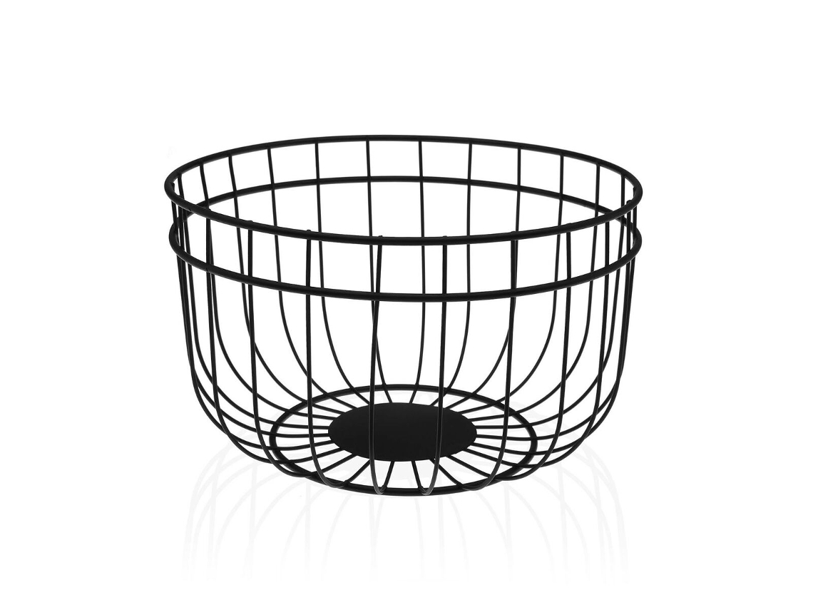 Fruteira Versa Preto Aço (25,5 X 15 X 25,5 Cm)