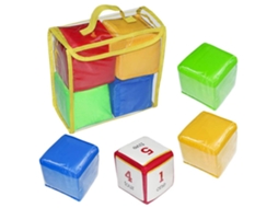 Mali brinquedos de Dados Macios para Crianças com Bolsas Transparentes Brincadeiras Educativas Multicoloridas